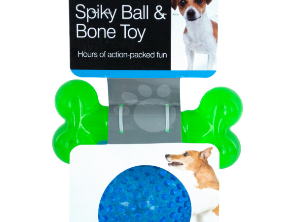 Picture of Bulk Buys OF882-12 Spiky Ball & Bone Dog Toy Set - 12 Piece -Pack of 12