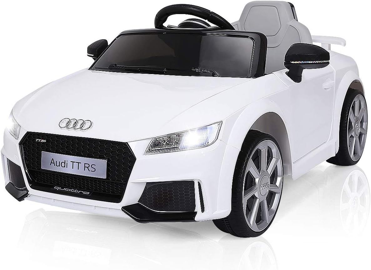 Online Gym Shop Kids Baby Ride On Audi R8 Spyder 12V Electric Toy Car Licensed MP3 Remote Control - White