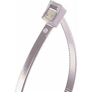 Cable Tie, 8 in L, 2 in Max Bundle Dia., Natural, Nylon 6/6, 50 lb Strength, 20 PK
