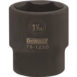 DEWALT 1/2 Drive X 1-1/16 6PT Standard Impact Socket - DWMT75123OSP