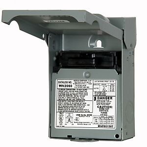 WN2060U 2 Pole 2 Wire Nfusd AC Switch Disc, 60 amp