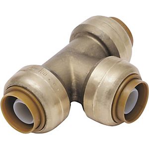 Sharkbite 3/4 x 3/4 x 1/2in Push to Connect Brass Reducing Tee - U412LFA