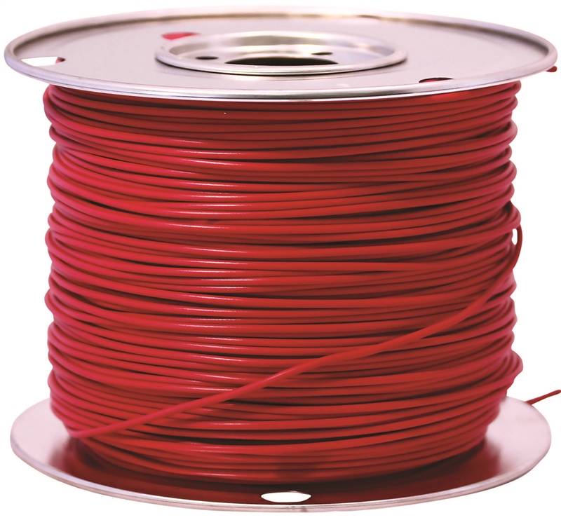 Primary Wire, Automotive, 14 AWG, 1C C, Red, PVC, Stranded, 60V, 100 ft.