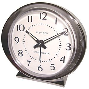 997288 11611A Battery Alarm Clock, Silver -  BIG BEN, BI934908