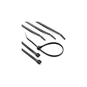 Cable Tie, 8 in L, 2 in Max Bundle Dia., Black, Nylon 6/6, 75 lb Strength