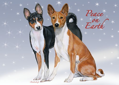 Basenji Christmas Boxed Cards - Pack of 10