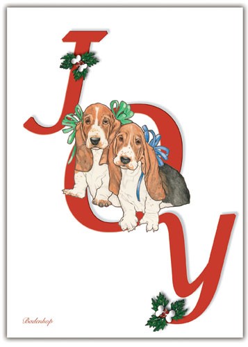 Basset Joy Christmas Boxed Cards - Pack of 10