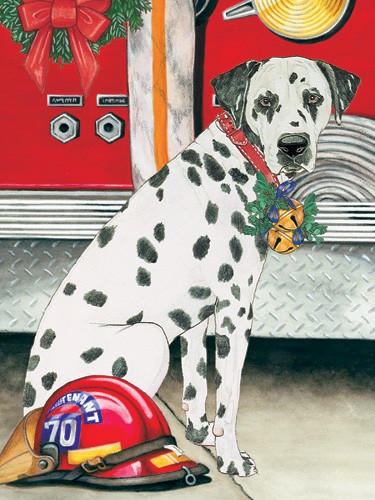 Dalmatians Firedog Christmas Boxed Cards - Pack of 10