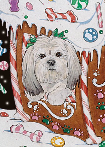Lhasa Apso Christmas Boxed Cards - Pack of 10