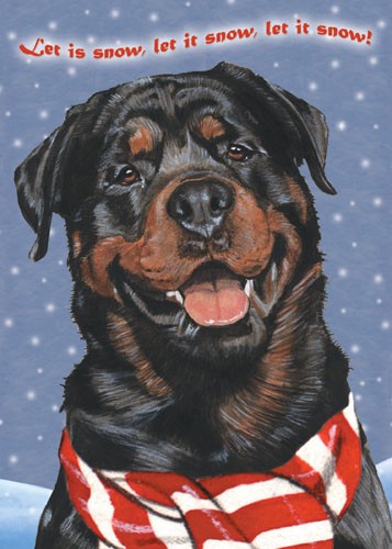 Rottweiler Christmas Boxed Cards - Pack of 10