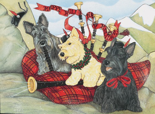 Scottish Terriers Christmas Boxed Cards - Pack of 10