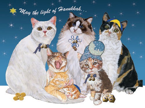 Hanukkah Cats Hanukkah Boxed Cards - Pack of 10