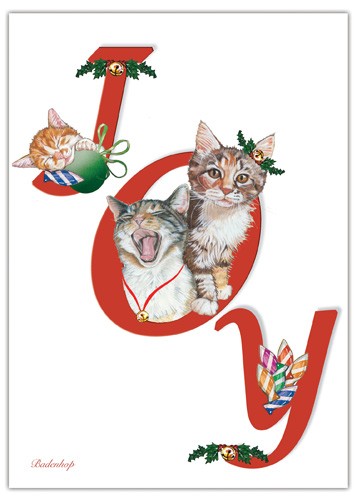 Joy Cat Christmas Boxed Cards - Pack of 10