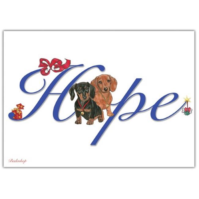 Pipsqueak Productions C572 Dachshunds Hope Christmas Boxed Cards - Pack of 10
