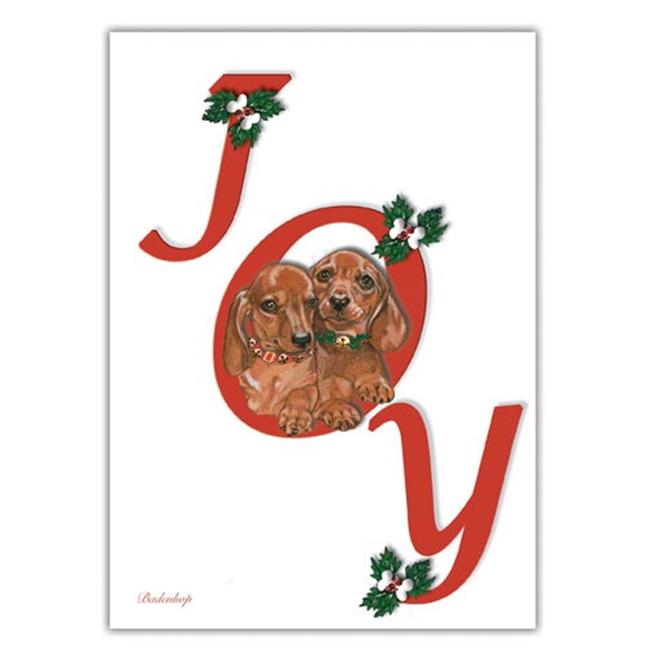 Pipsqueak Productions C571 Dachshunds Joy Christmas Boxed Cards - Pack of 10