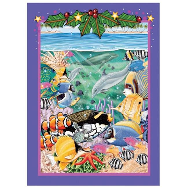 Pipsqueak Productions C804 Mix Caribbean Holiday Fish Christmas Boxed Cards -... - Picture 1 of 1