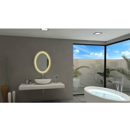 OVAL24363000 24 x 36 in. Oval LED Backlight Mirror with 3000K -  Paris Mirror