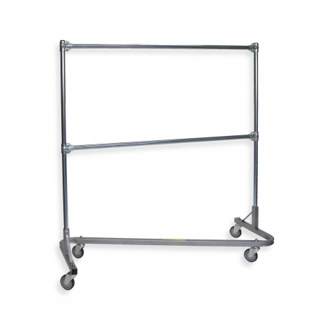 Stack Garment Rack with 2nd Crossbar - 60 in.