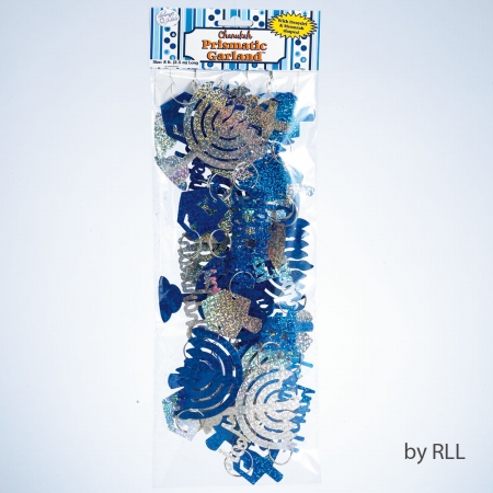 Picture of Rite Lite 13022 Chanukah Prismatic Garland&#44; Carded - Blue & Silver