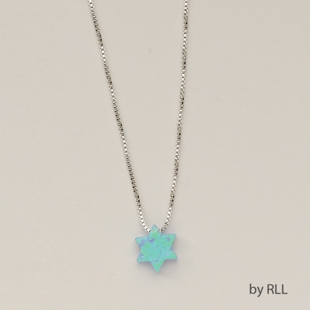 Picture of Rite Lite JPE-5019-B 16 ft. Blue Opal Star Of David Pendant&#44; On Sterling Chain
