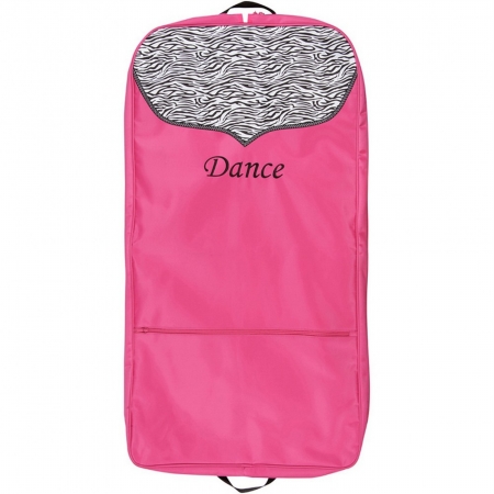 Picture of Sassi Designs ZEB-04 Hot Pink with Zebra Trim Garment Bag