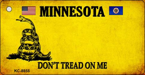 KC-8855 1.5 x 3 in. Minnesota Dont Tread on Me Novelty Metal Key Chain