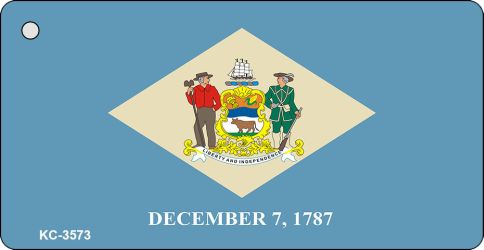 KC-3573 1.5 x 3 in. Delaware State Flag Novelty Key Chain