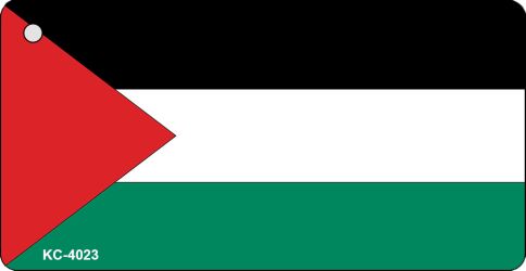 KC-4023 1.5 x 3 in. Palestine Flag Novelty Key Chain