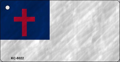 KC-8022 1.5 x 3 in. Christian Flag Novelty Key Chain
