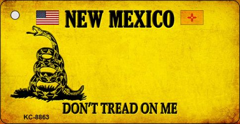 KC-8863 1.5 x 3 in. New Mexico Dont Tread on Me Novelty Metal Key Chain