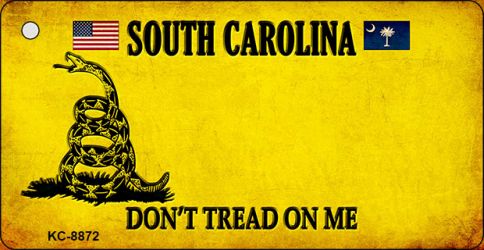 KC-8872 1.5 x 3 in. South Carolina Dont Tread on Me Novelty Metal Key Chain