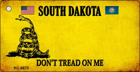 KC-8873 1.5 x 3 in. South Dakota Dont Tread on Me Novelty Metal Key Chain