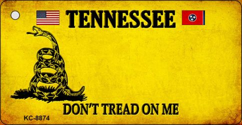 KC-8874 1.5 x 3 in. Tennessee Dont Tread on Me Novelty Metal Key Chain