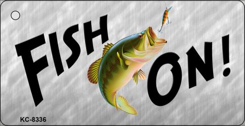 KC-8336 1.5 x 3 in. Fish on Novelty Metal Key Chain