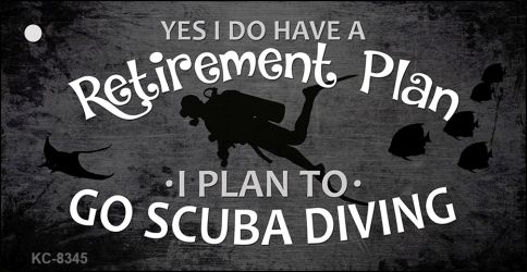 KC-8345 1.5 x 3 in. Retirement Plan Novelty Metal Key Chain