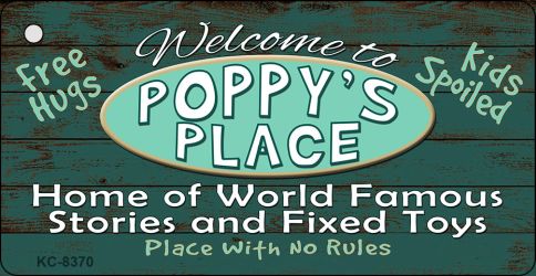 SMART BLONDE Poppys Place Novelty Metal Key Chain KC-8370