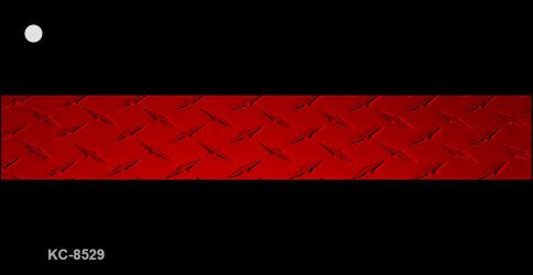 KC-8529 1.5 x 3 in. Fire Diamond Thin Red Line Novelty Metal Key Chain