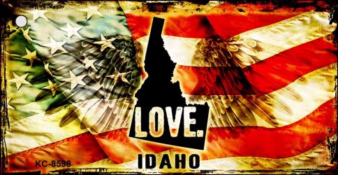 KC-8598 1.5 x 3 in. Idaho Love Novelty Metal Key Chain