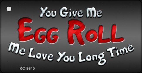 KC-8640 1.5 x 3 in. Egg Roll Novelty Metal Key Chain