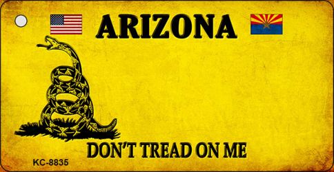 KC-8835 1.5 x 3 in. Arizona Dont Tread on Me Novelty Metal Key Chain