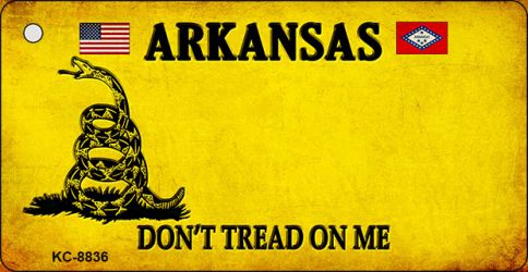 KC-8836 1.5 x 3 in. Arkansas Dont Tread on Me Novelty Metal Key Chain