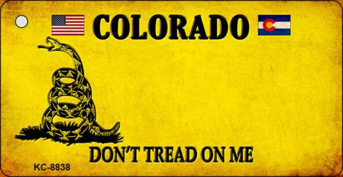 KC-8838 1.5 x 3 in. Colorado Dont Tread on Me Novelty Metal Key Chain