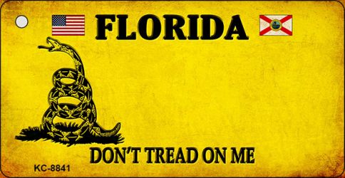 KC-8841 1.5 x 3 in. Florida Dont Tread on Me Novelty Metal Key Chain