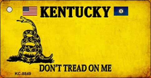 KC-8849 1.5 x 3 in. Kentucky Dont Tread on Me Novelty Metal Key Chain