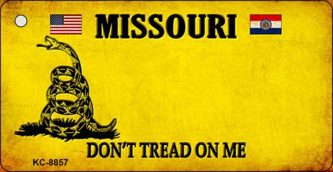 KC-8857 1.5 x 3 in. Missouri Dont Tread on Me Novelty Metal Key Chain