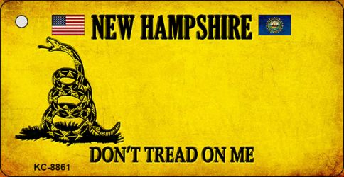 KC-8861 1.5 x 3 in. New Hampshire Dont Tread on Me Novelty Metal Key Chain
