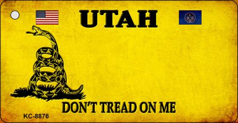 KC-8876 1.5 x 3 in. Utah Dont Tread on Me Novelty Metal Key Chain