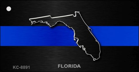 KC-8891 1.5 x 3 in. Florida Thin Blue Line Novelty Metal Key Chain