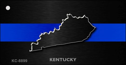 KC-8899 1.5 x 3 in. Kentucky Thin Blue Line Novelty Metal Key Chain