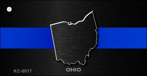 KC-8917 1.5 x 3 in. Ohio Thin Blue Line Novelty Metal Key Chain